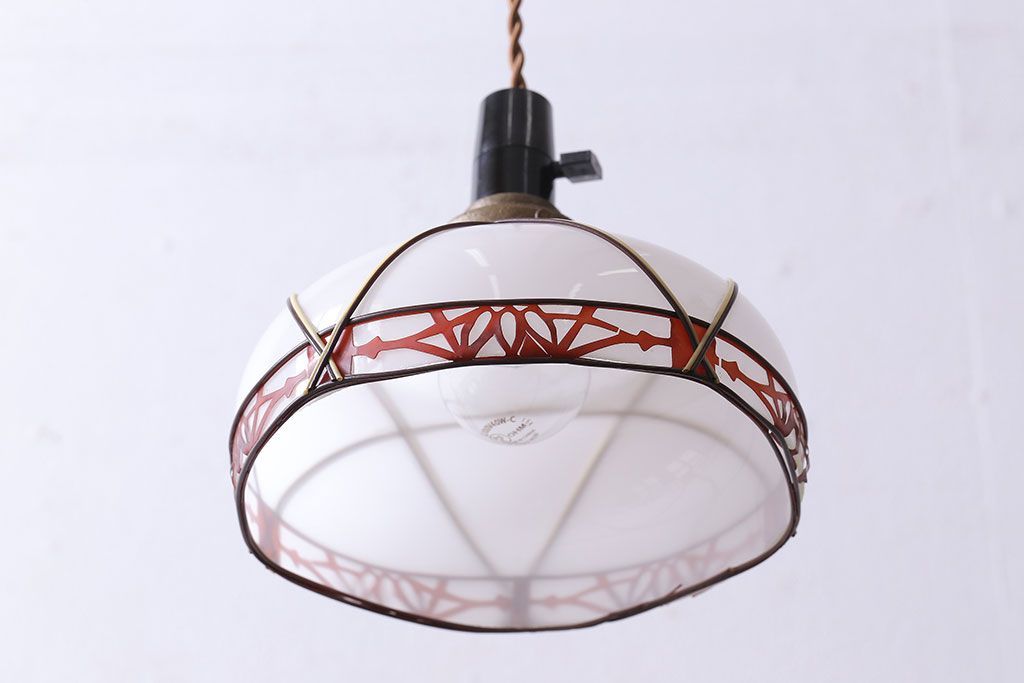 和製アンティーク　装飾がおしゃれなシェード(ペンダントライト)