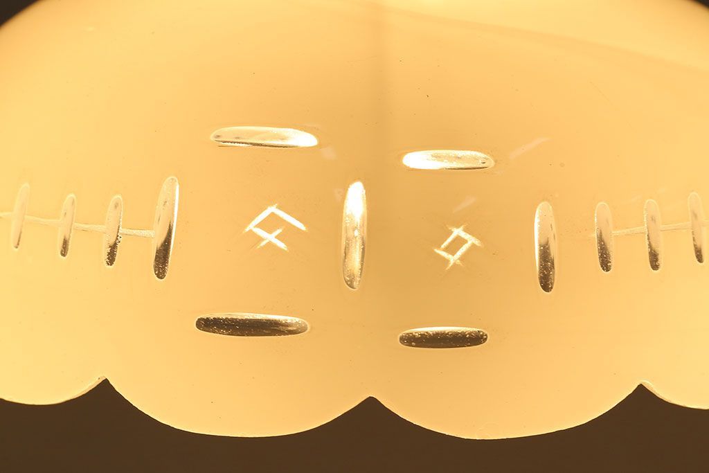 和製アンティーク　カットガラスがおしゃれなシェード(ペンダントライト)