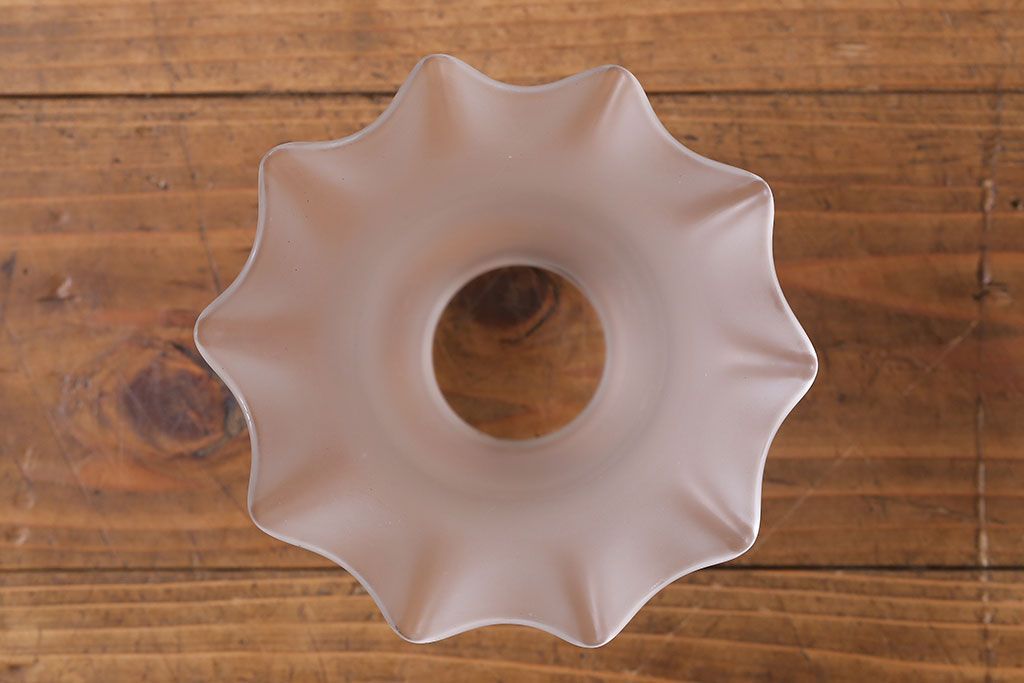 昭和レトロ　愛らしいフリルシェードのペンダントライト(天井照明)