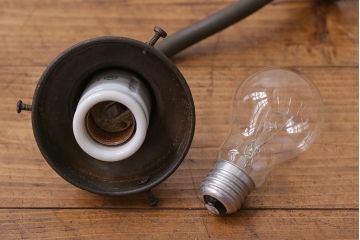 アンティーク雑貨　和製アンティーク　丸いフォルムが愛らしいウォールランプ(壁掛け照明)