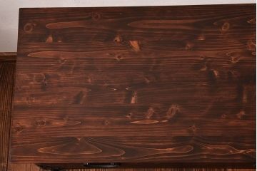 アンティーク家具　和製アンティーク　鉄脚付き　センターテーブルにもなるローチェスト(箪笥、引き出し)
