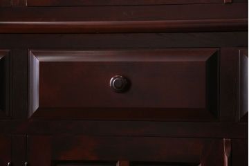 中古美品　カバ材　気品のある民芸調食器棚(収納棚、戸棚)(松本民芸家具、北海道民芸家具)(定価52万円)