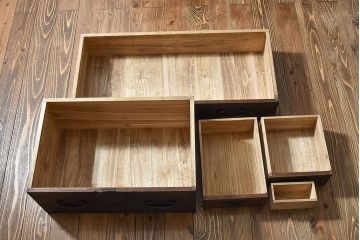 アンティーク家具　和製アンティーク　和モダンな時代箪笥サイドボード(脚付きチェスト、衣装箪笥)