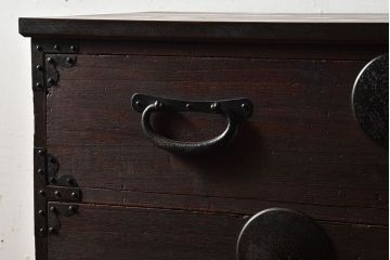 アンティーク家具　和製アンティーク　和モダンな時代箪笥サイドボード(脚付きチェスト、衣装箪笥)