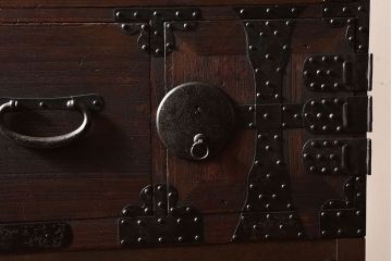 アンティーク家具　和製アンティーク　和モダンな時代箪笥サイドボード(脚付きチェスト、衣装箪笥)