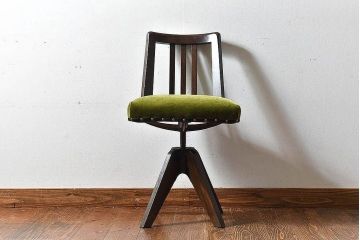 【O様ご成約済み】和製アンティーク　オーク材　回転イス(椅子、チェア、ワークチェア)