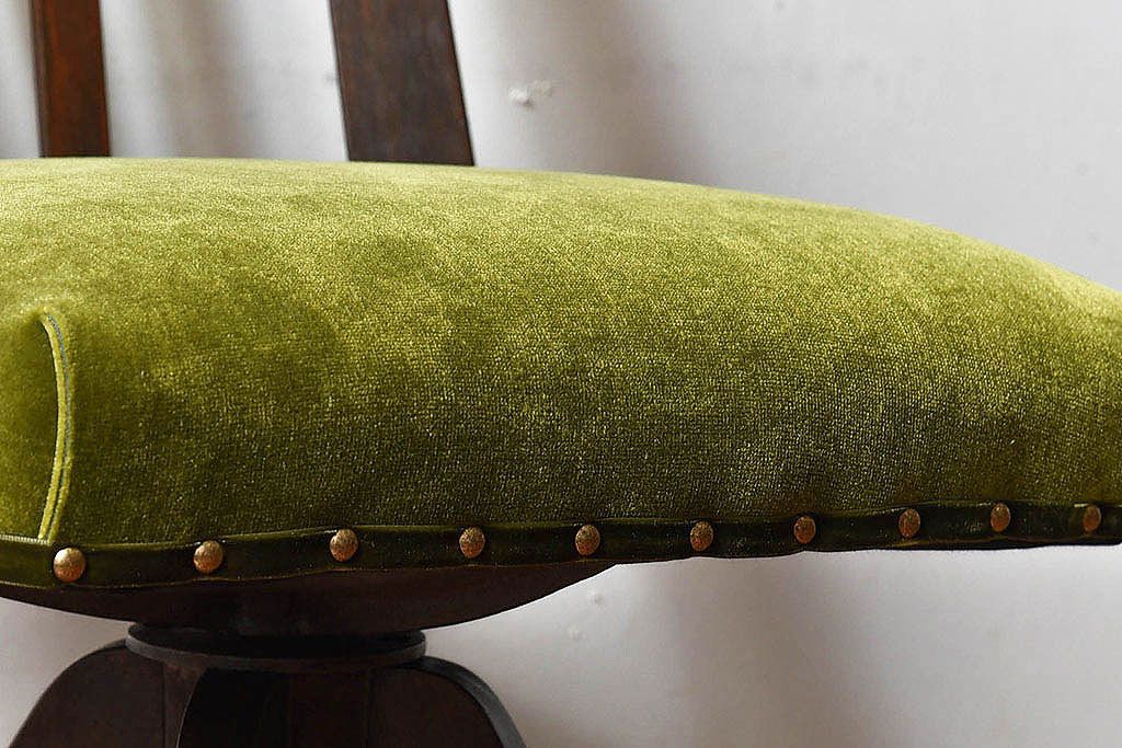 【O様ご成約済み】和製アンティーク　オーク材　回転イス(椅子、チェア、ワークチェア)