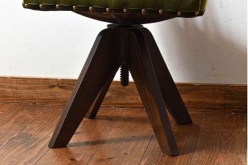 【O様ご成約済み】和製アンティーク　オーク材　回転イス(椅子、チェア、ワークチェア)