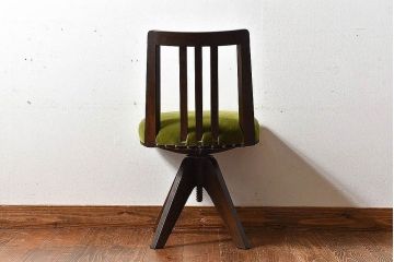 【O様ご成約済み】和製アンティーク　オーク材　回転イス(椅子、チェア、ワークチェア)