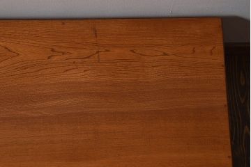 レトロ家具　昭和レトロ　栓材　明るい木肌のローテーブル(座卓、文机、作業台)