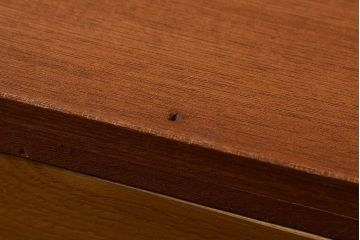 レトロ家具　昭和レトロ　栓材　明るい木肌のローテーブル(座卓、文机、作業台)