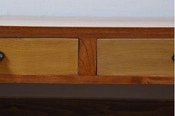 レトロ家具　昭和レトロ　栓材　明るい木肌のローテーブル(座卓、文机、作業台)