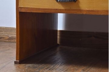 レトロ家具　昭和レトロ　栓材　明るい木肌のローテーブル(座卓、文机、作業台)