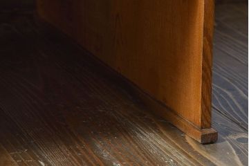 レトロ家具　昭和レトロ　栓材　明るい木肌のローテーブル(座卓、文机、作業台)