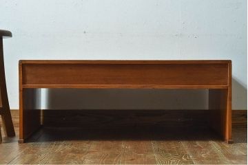 レトロ家具　昭和レトロ　栓材　明るい木肌のローテーブル(座卓、文机、作業台)