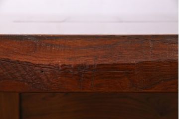 アンティーク雑貨　特大　厚みのある天板が存在感を放つ総ケヤキ囲炉裏(火鉢、テーブル)