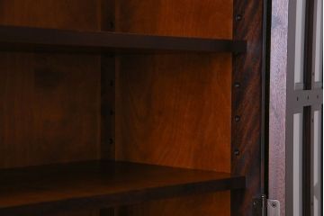 中古　北海道民芸家具　OM118本箱　滑らかな質感が美しいブックケース(食器棚、飾り棚、収納棚)(定価約60万円)(1)