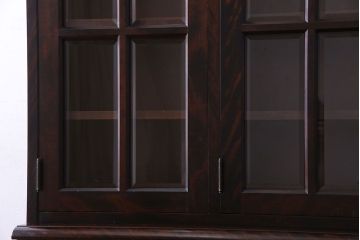 中古　北海道民芸家具　OM118本箱　滑らかな質感が美しいブックケース(食器棚、飾り棚、収納棚)(定価約60万円)(1)