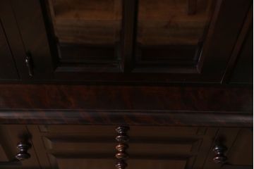 中古　北海道民芸家具　OM118本箱　滑らかな質感が美しいブックケース(食器棚、飾り棚、収納棚)(定価約60万円)(1)