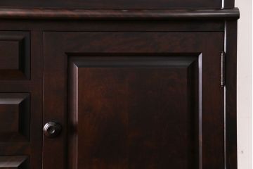 中古　北海道民芸家具　OM118本箱　滑らかな質感が美しいブックケース(食器棚、飾り棚、収納棚)(定価約60万円)(1)