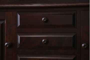 中古　北海道民芸家具　OM118本箱　滑らかな質感が美しいブックケース(食器棚、飾り棚、収納棚)(定価約60万円)(1)