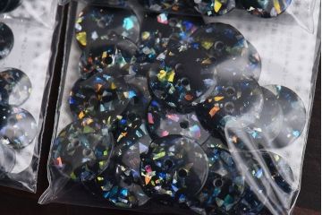 アンティーク雑貨　ブラックカラーのシックなビンテージボタンセット