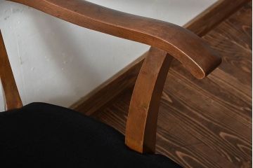 アンティーク家具　和製アンティーク　ブナ材　シックな雰囲気漂う回転イス(ワークチェア、アームチェア)