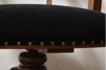 アンティーク家具　和製アンティーク　ブナ材　シックな雰囲気漂う回転イス(ワークチェア、アームチェア)