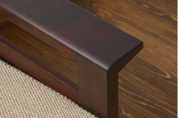 中古美品　北海道民芸家具　重厚な佇まいシングルソファ(1人掛けソファ、アームソファ)(定価17万)(1)