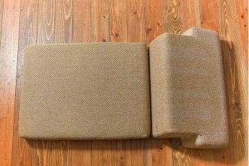 中古美品　北海道民芸家具　重厚な佇まいシングルソファ(1人掛けソファ、アームソファ)(定価17万)(1)