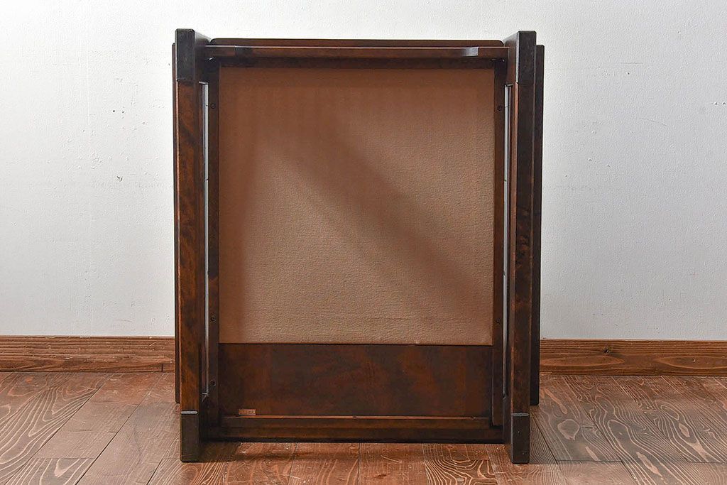 中古美品　北海道民芸家具　重厚な佇まいシングルソファ(1人掛けソファ、アームソファ)(定価17万)(1)