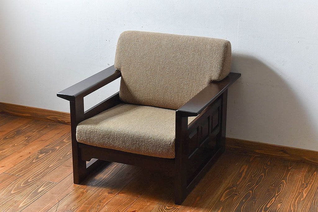 ☆GH104【中古品】 北海道民芸 1人掛けソファ　椅子 チェア アームチェア ☆GH104【中古品】 北海道民芸 1人掛けソファ 椅子 チェア