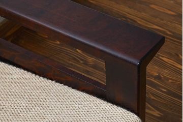 中古美品　北海道民芸家具　重厚な佇まいシングルソファ(1人掛けソファ、アームソファ)(定価17万)(2)