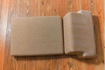 中古美品　北海道民芸家具　重厚な佇まいシングルソファ(1人掛けソファ、アームソファ)(定価17万)(2)