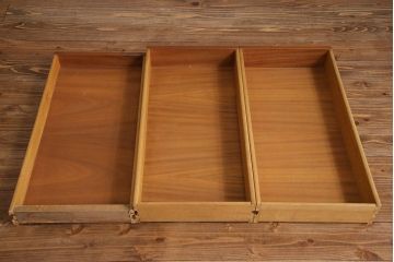 北欧家具　デンマーク製　チーク材　大振りなビンテージデスク(ワークデスク、在宅ワーク、在宅用、両袖机)