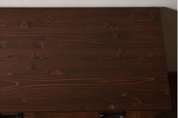 アンティーク家具　和製アンティーク　前面ケヤキ材　和モダンな脚付きチェスト(引き出し、箪笥)
