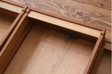 ヴィンテージ家具　イギリスビンテージ　オーク材　大振りな両袖机(ワークデスク、在宅ワーク、在宅用)