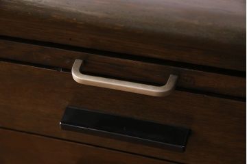 ヴィンテージ家具　イギリスビンテージ　オーク材　大振りな両袖机(ワークデスク、在宅ワーク、在宅用)