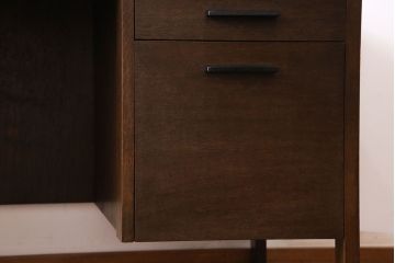 ヴィンテージ家具　イギリスビンテージ　オーク材　大振りな両袖机(ワークデスク、在宅ワーク、在宅用)