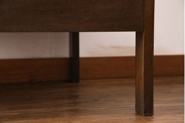 ヴィンテージ家具　イギリスビンテージ　オーク材　大振りな両袖机(ワークデスク、在宅ワーク、在宅用)