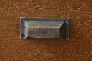 レトロ家具　昭和レトロ　木の質感が味わい深いナラ材の薄型デスク(片袖机、在宅ワーク、在宅用作業台、子供机)