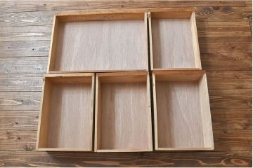 レトロ家具　昭和レトロ　木の質感が味わい深いナラ材の薄型デスク(片袖机、在宅ワーク、在宅用作業台、子供机)