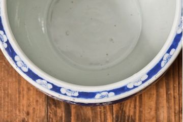 アンティーク雑貨　アンティーク　大正昭和期　梅花文水鉢(火鉢)