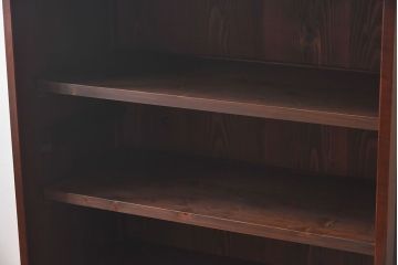 アンティーク家具　和製アンティーク　モールガラスがおしゃれなキャビネット(収納棚、戸棚、本箱)