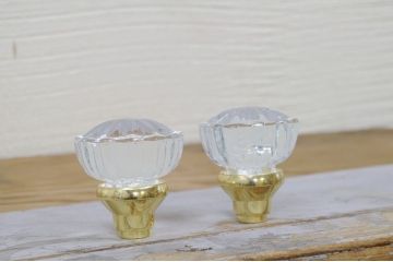 ガラスのドアノブ(鍵付き)