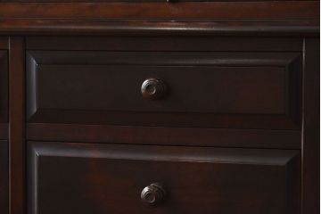 中古　北海道民芸家具　シックな雰囲気漂う大きな重ね食器棚(カップボード、収納棚)