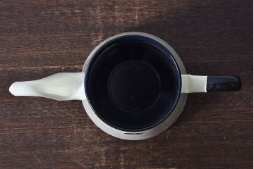 アンティーク雑貨　昭和レトロ　福島琺瑯　月星印　琺瑯製コーヒーポット(ケトル、水差し)・箱付き