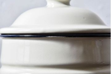 アンティーク雑貨　昭和レトロ　福島琺瑯　月星印　琺瑯製コーヒーポット(ケトル、水差し)・箱付き