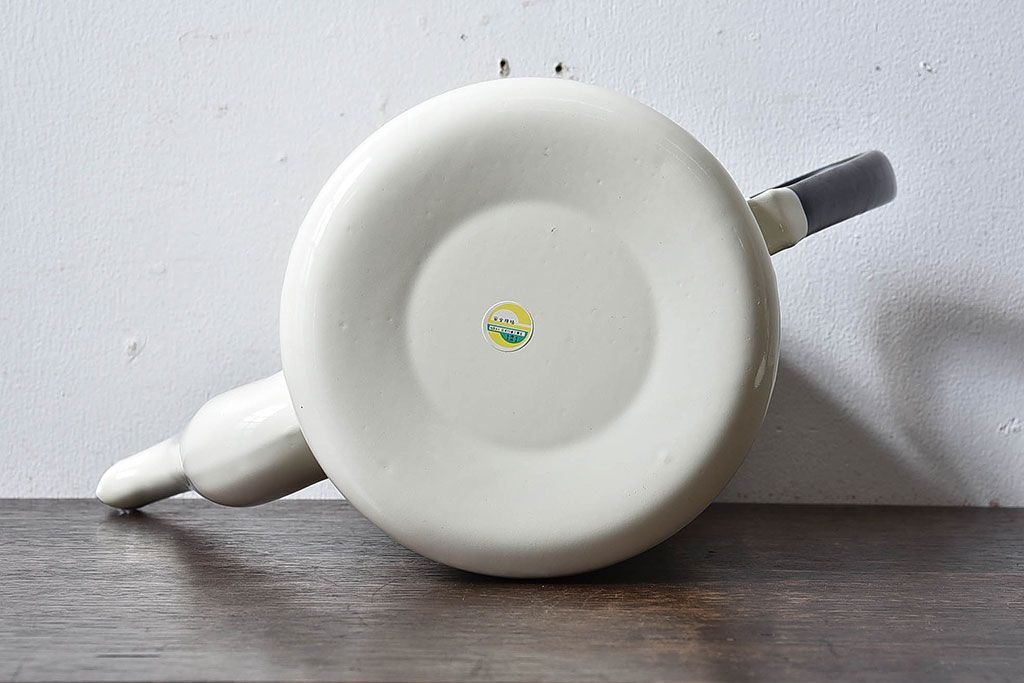 アンティーク雑貨　昭和レトロ　福島琺瑯　月星印　琺瑯製コーヒーポット(ケトル、水差し)・箱付き