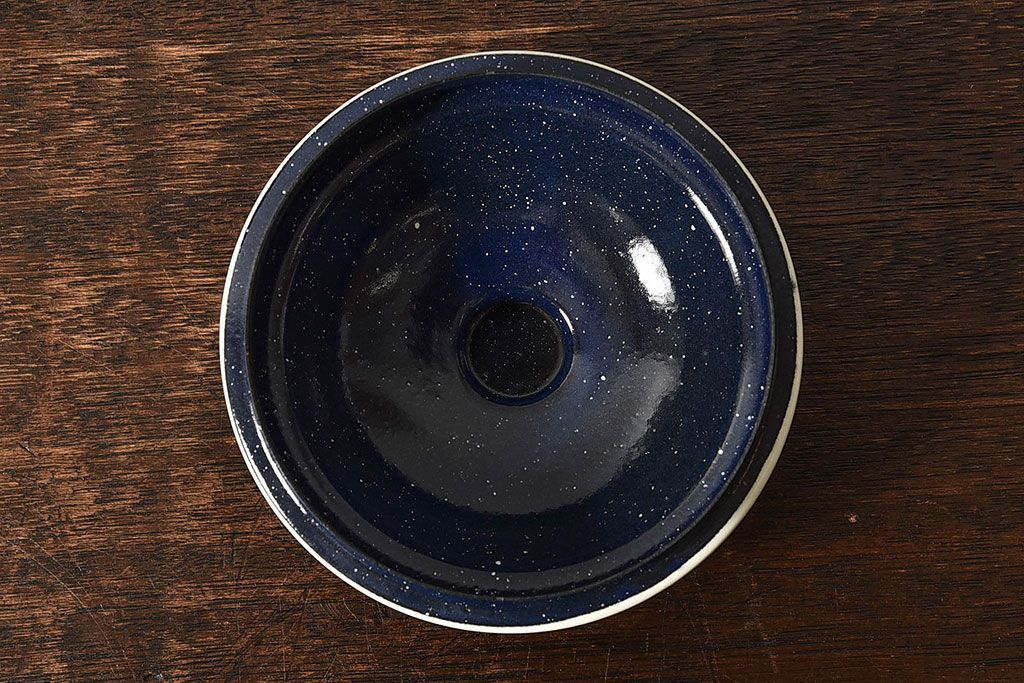 アンティーク雑貨　昭和レトロ　福島琺瑯　月星印　琺瑯製コーヒーポット(ケトル、水差し)・箱付き